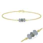 Gold Plated Labradorite Silver Bracelets BRS-424-GP